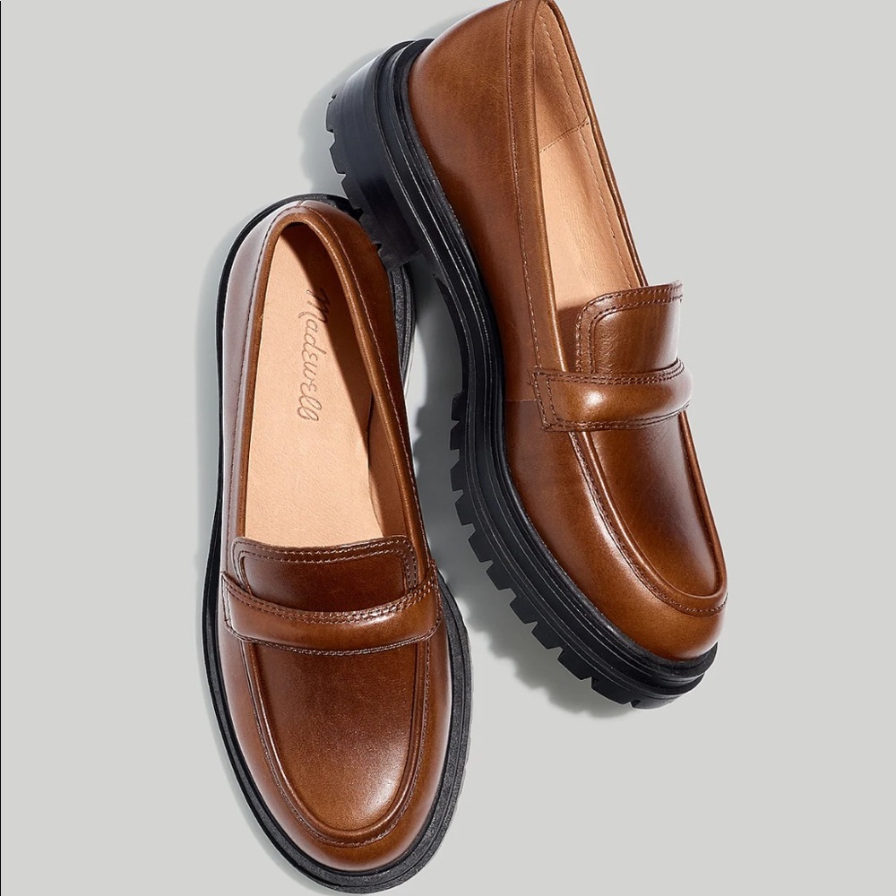 Madewell - NWOT - The Bradley Lugsole Loafer in Leather - Stable - Sz 9